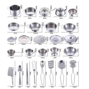 16PCS Toddler Girls Baby Kids Play House Toy Kitchen Utensils Cooking Pots Pans Food Dishes Cookware Creative Simulation toys