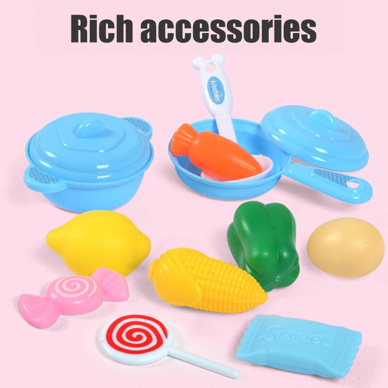 21 PCS Play Kitchen Kit for Kids Pretend Cooking Set Roleplay Toddlers Playhouse Game BM88