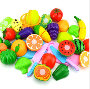 24 pcs/set Children Kitchen Cutting Fruits and Vegetables for Girls Pretend Play Toddler Toys