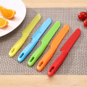 5 Pieces Kids Kitchen Knife Set  Toddler’Plastic Kitchen Knife Set - Kids Safe Cooking Knives  Chef Nylon Knife/Children