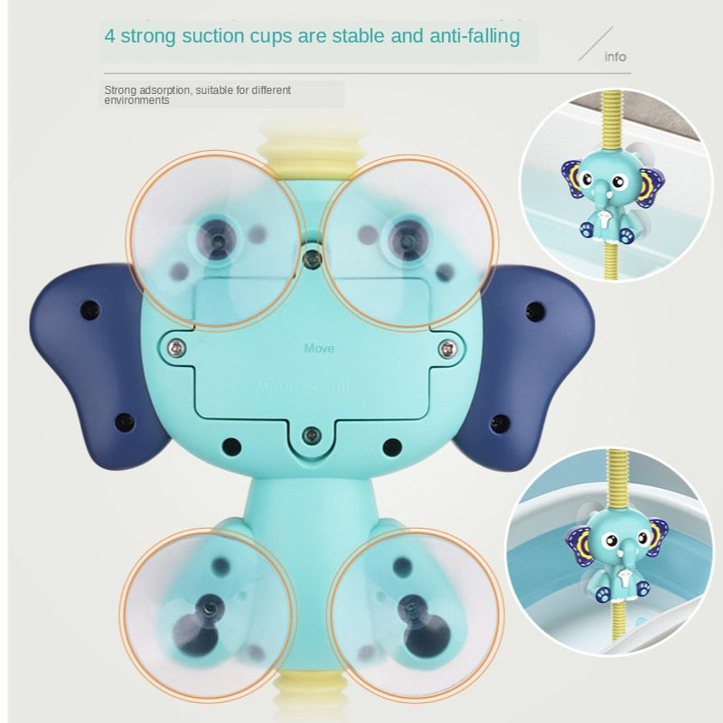 Baby Bath Toy Elephant Spray Toddler Electric Shower Boys Swimming Water Toys Yellow Duck Cute Turtles Dinosaur Egg for Kids