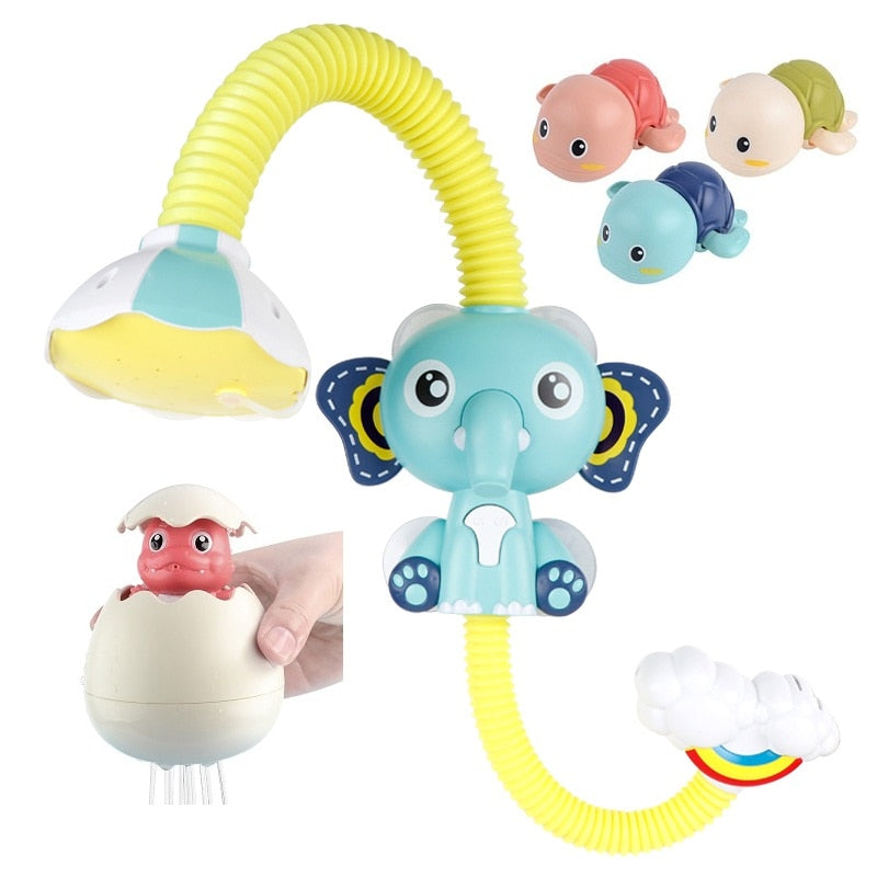 Baby Bath Toy Elephant Spray Toddler Electric Shower Boys Swimming Water Toys Yellow Duck Cute Turtles Dinosaur Egg for Kids