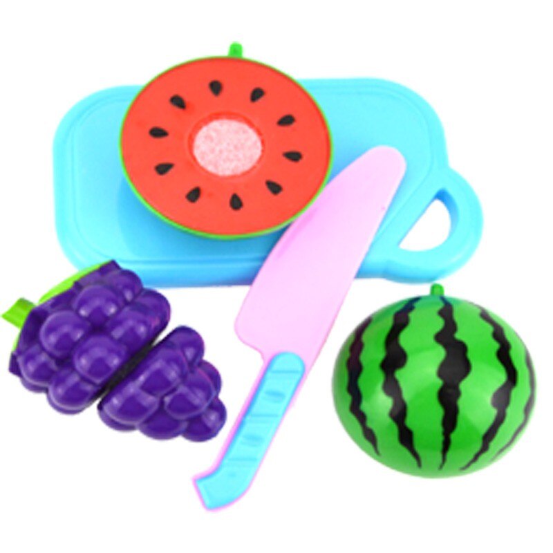 Baby Toys plastic cutting vegetables and fruits educational simulation fantasy set baby food kitchen toys for toddler