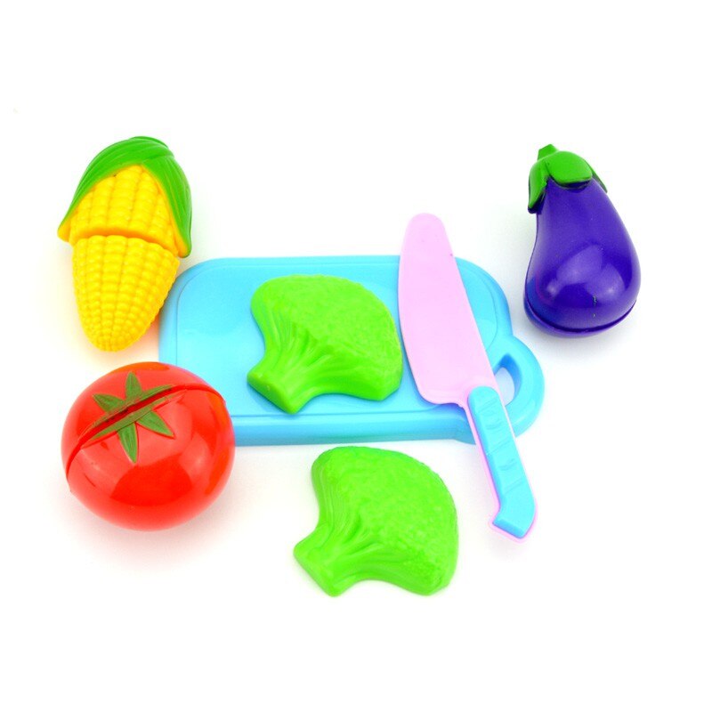 Baby Toys plastic cutting vegetables and fruits educational simulation fantasy set baby food kitchen toys for toddler