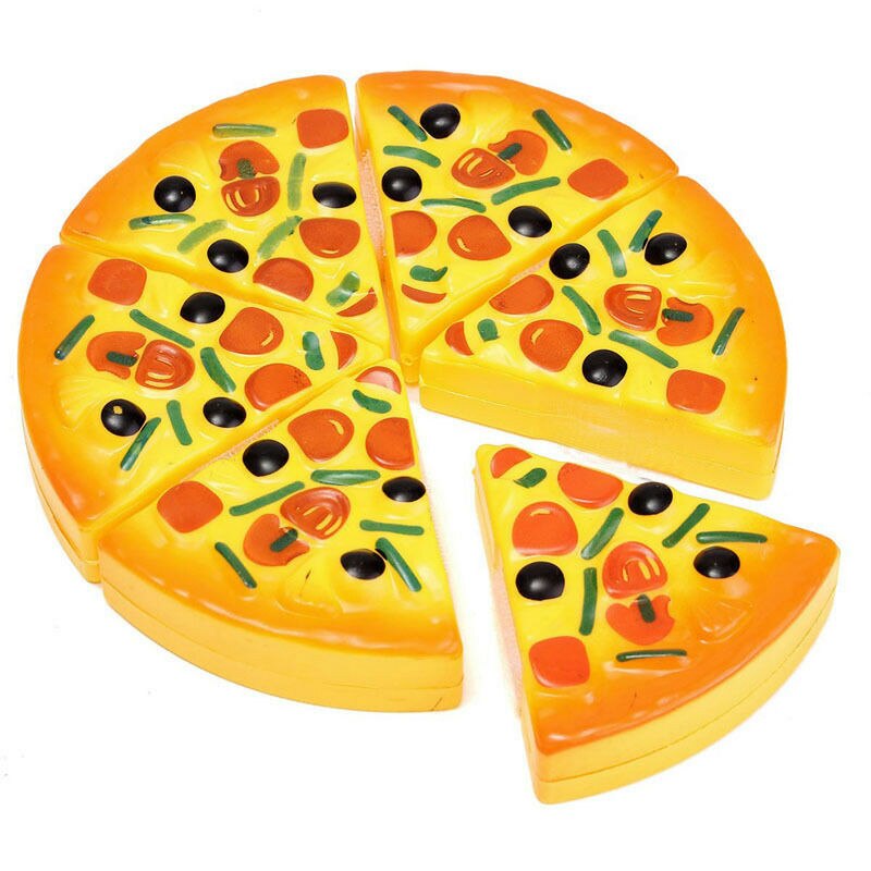 Cute Kitchen Toys for Kids Infant Newborn Toddler Pretend Dinner Kitchen Play 6Pcs Fake Pizza Kids Girls Funny Toys