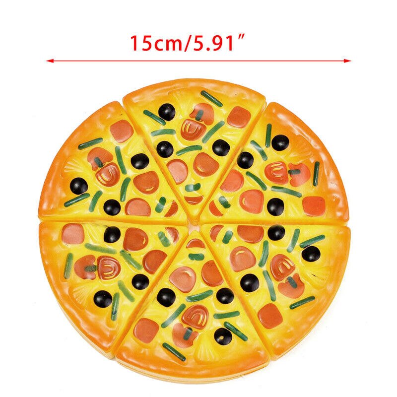 Cute Kitchen Toys for Kids Infant Newborn Toddler Pretend Dinner Kitchen Play 6Pcs Fake Pizza Kids Girls Funny Toys