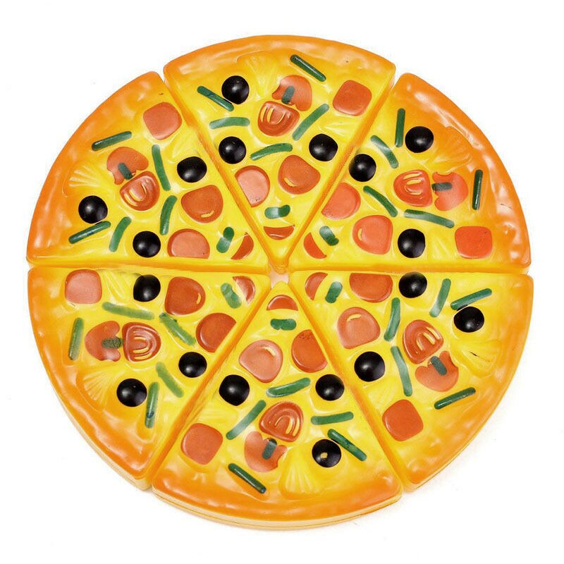 Cute Kitchen Toys for Kids Infant Newborn Toddler Pretend Dinner Kitchen Play 6Pcs Fake Pizza Kids Girls Funny Toys