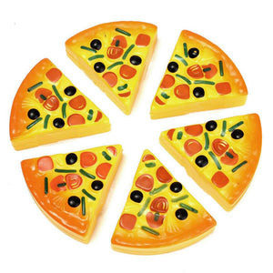 Cute Kitchen Toys for Kids Infant Newborn Toddler Pretend Dinner Kitchen Play 6Pcs Fake Pizza Kids Girls Funny Toys