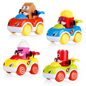 Early Educational Development Cars for Kids Toddler Friction Powered Vehicles Baby Pull Back Car Toys for 1 2 3 Years Old baby