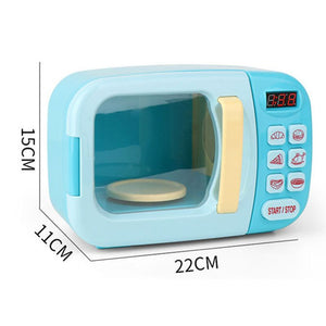 Microwave Kitchen Play Set with Pretend Play Fake Food - Great for Toddlers Ages 3 and Older - Educational Battery Power