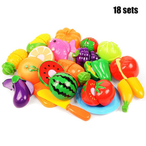 Play Fruit Kit For Kids Vegetable Set Roleplay Toddler Playhouse Game For Children Kids Toys