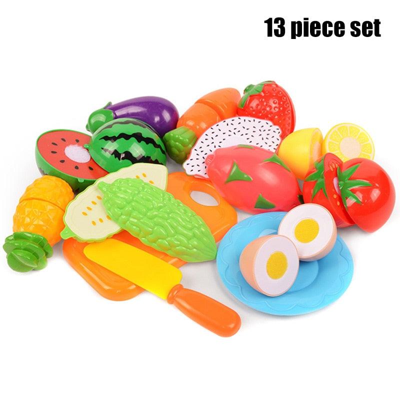 Play Fruit Kit For Kids Vegetable Set Roleplay Toddler Playhouse Game For Children Kids Toys