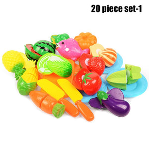 Play Fruit Kit For Kids Vegetable Set Roleplay Toddler Playhouse Game For Children Kids Toys