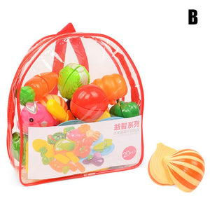 Play Fruit Kit For Kids Vegetable Set Roleplay Toddler Playhouse Game For Children Kids Toys