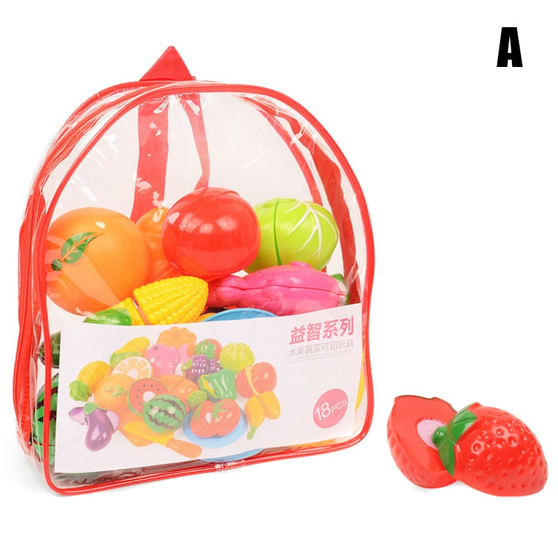 Play Fruit Kit For Kids Vegetable Set Roleplay Toddler Playhouse Game For Children Kids Toys