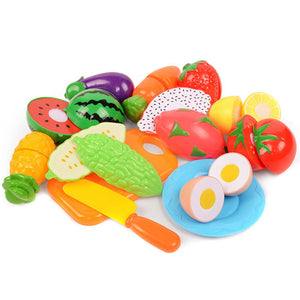 Play Fruit Kit for Kids Vegetable Set Roleplay Toddler Playhouse Game for Girls Boys Toys M09