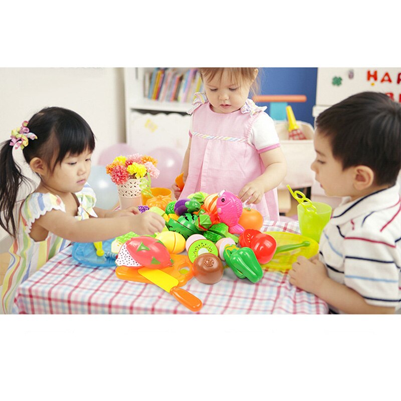 Play Fruit Kit for Kids Vegetable Set Roleplay Toddler Playhouse Game for Girls Boys Toys M09