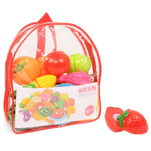 Play Fruit Kit for Kids Vegetable Set Roleplay Toddler Playhouse Game for Girls Boys Toys M09