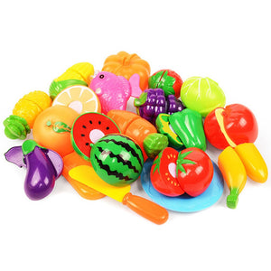 Play Fruit Kit for Kids Vegetable Set Roleplay Toddler Playhouse Game for Girls Boys Toys M09