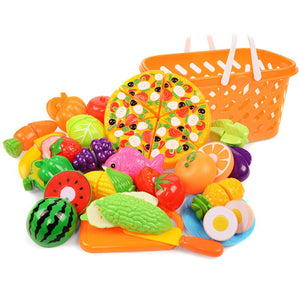 Play Fruit Kit for Kids Vegetable Set Roleplay Toddler Playhouse Game for Girls Boys Toys M09