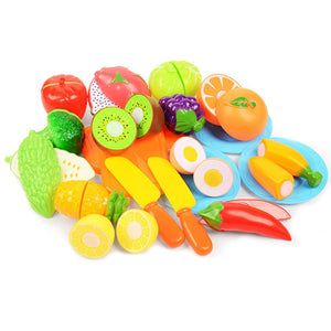 Play Fruit Kit for Kids Vegetable Set Roleplay Toddler Playhouse Game for Girls Boys Toys M09