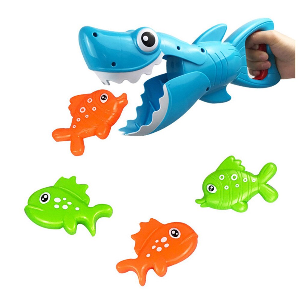 Shark Grabber Fish Baby Bathtub Bath Toys Toddler Interactive Swiming Pool Fishing Tool Outdoor Beach Water Toy Gifts for Boy