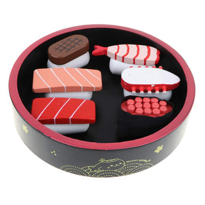 Simulation Wooden Sushi Japanese Food Pretend Play Role Playing Game Educational Toys Birthday Gift for Children Kids Toddler