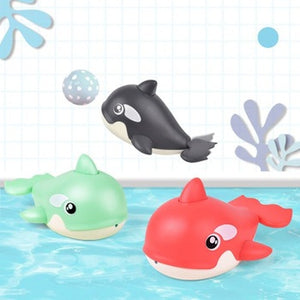 Toddler Boy Whale Spray Water Toys Baby Bath Chain Clockwork Fish Floating Swimming Animal Ducks Tortoise Bathroom Toy for Kids