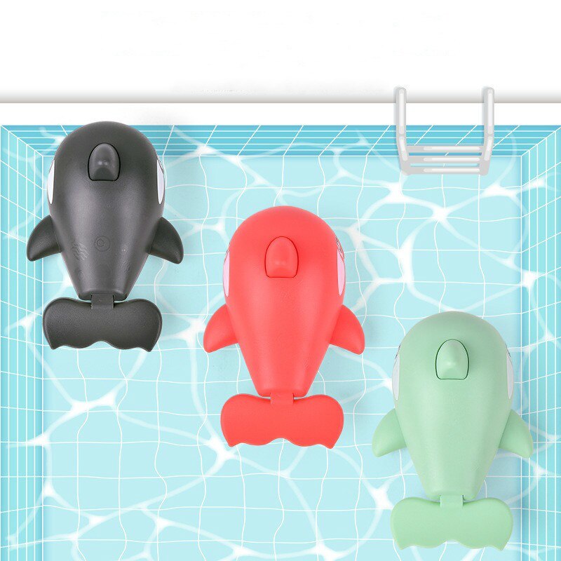 Toddler Boy Whale Spray Water Toys Baby Bath Chain Clockwork Fish Floating Swimming Animal Ducks Tortoise Bathroom Toy for Kids