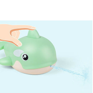 Toddler Boy Whale Spray Water Toys Baby Bath Chain Clockwork Fish Floating Swimming Animal Ducks Tortoise Bathroom Toy for Kids