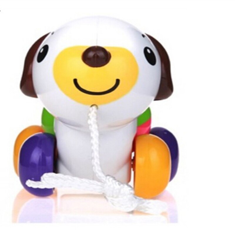 Toddler Kids Baby Toys Traditional Pull Along Duck Dog Plastic Toys For Children Sounds Toy Newbrons Baby Learn Walk Toy Rattles