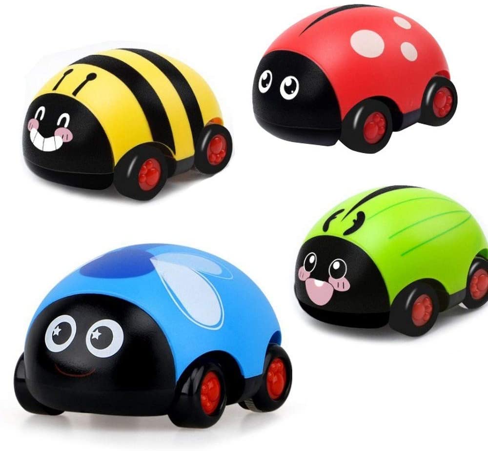 Toys Car for Kids  Push & Go Toddler Insect Toy Cars  Birthday Gifts  Baby Party Favors  Pull Back and Go Car Toy