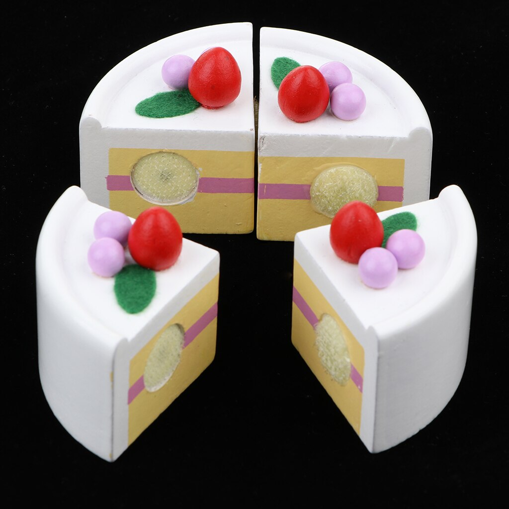 Wooden Birthday Cake for Kids Toddler Birthday Party Pretend Play Toy