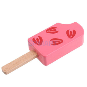 Wooden Cookware/ Fish/ Sundae/ Popsicle Fast Food Kitchen Food Cooking Pretend Play Educational Toy for Kids Children Toddlers